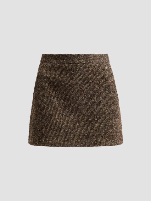 Vince Women's Bouclé Twill Skort - Burnt Walnut Boucle