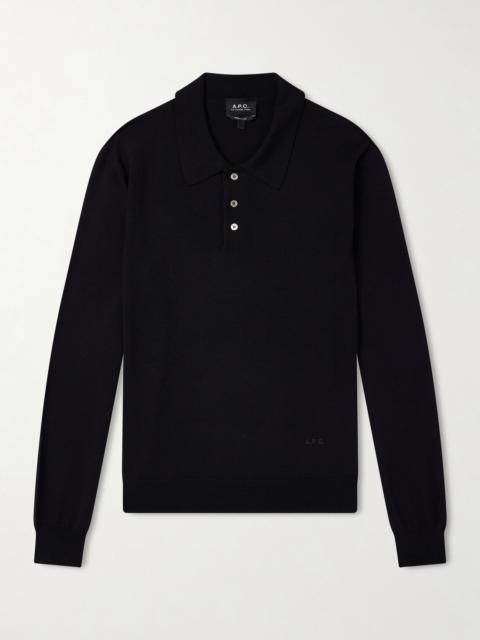 A.P.C. Riou Virgin Wool Polo Shirt