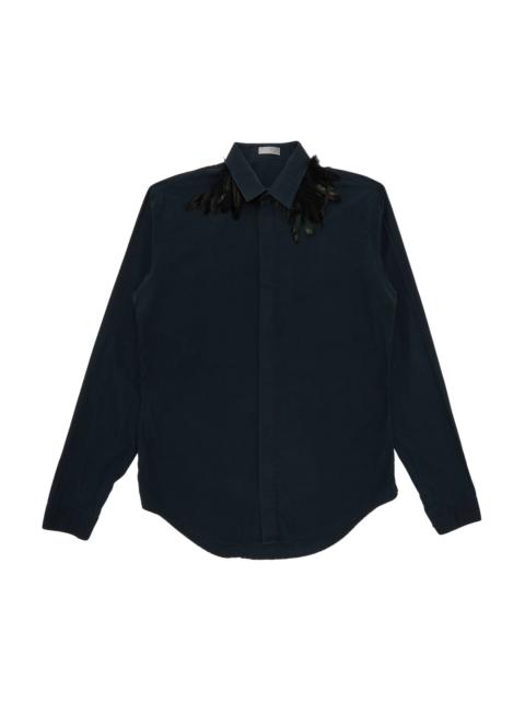 Dior Vintage Dior Homme Feathered Collar Button Down Shirt 'Navy'