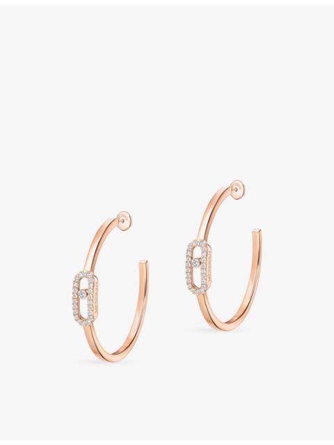 MESSIKA Move Uno Small 18ct Gold And 0.29ct Diamond Hoop Earrings