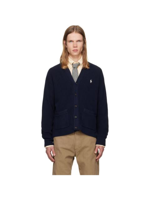 Polo Ralph Lauren Navy Rib-Knit Cardigan