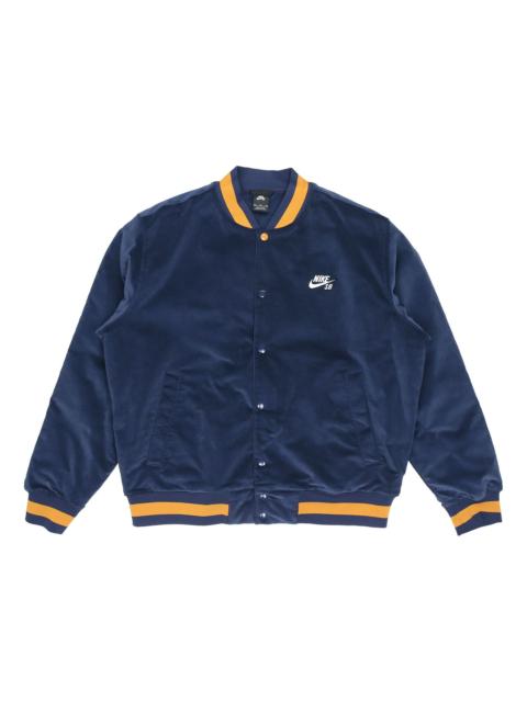 Nike Nike SB Skateboard corduroy Skateboard Sports Logo Jacket Navy Blue Dark CK5445-410