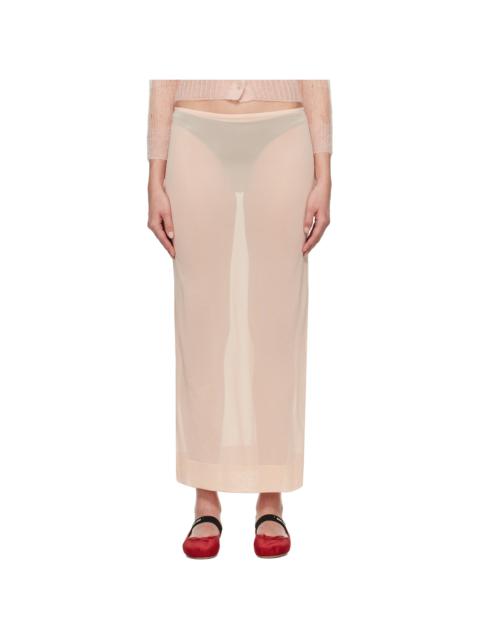 【AURALEE】FOIL PRINTED SILK LAWN SKIRT Green Foil Printed Silk Lawn Maxi Skirt by AURALEE on Sale