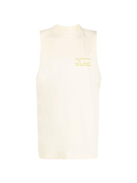 embroidered-logo tank top