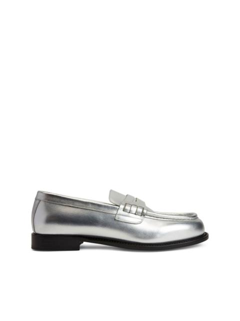 Giuseppe Zanotti Euro metallic-effect leather loafer