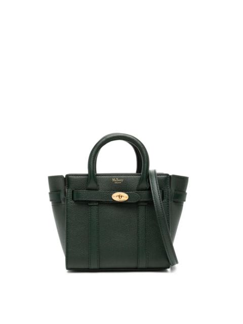 Mulberry Micro Zipped Bayswater Mulberry Green Small Classic Grain