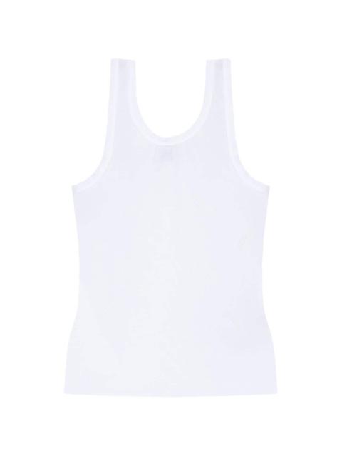 logo-jacquard tank top