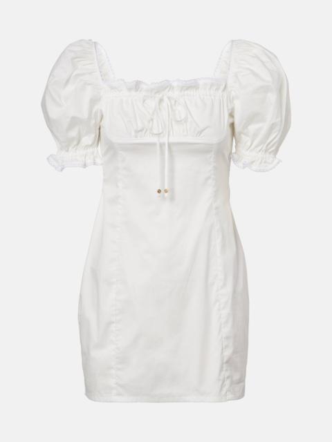 BANANHOT Ligia lace-trimmed cotton minidress