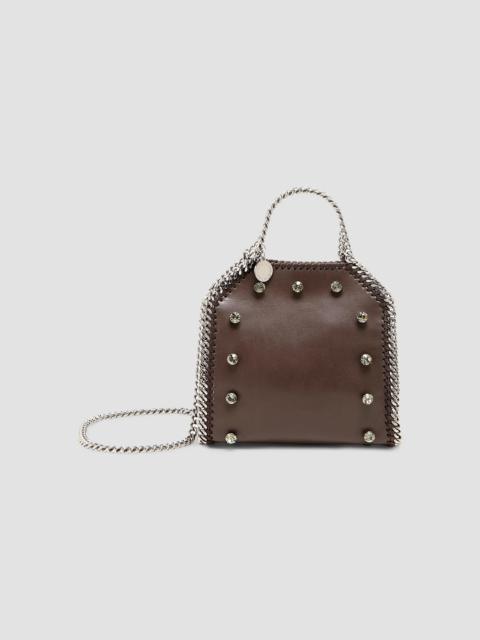 Stella McCartney Women's Falabella Tiny Crystal Studded Shoulder Bag - Dark Taupe