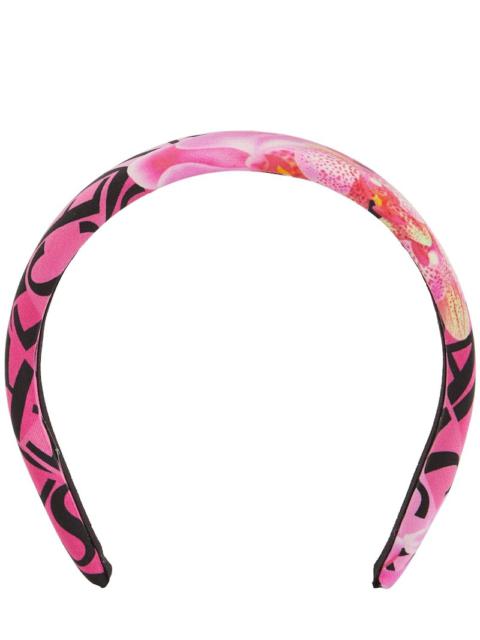 VERSACE Silk logo headband