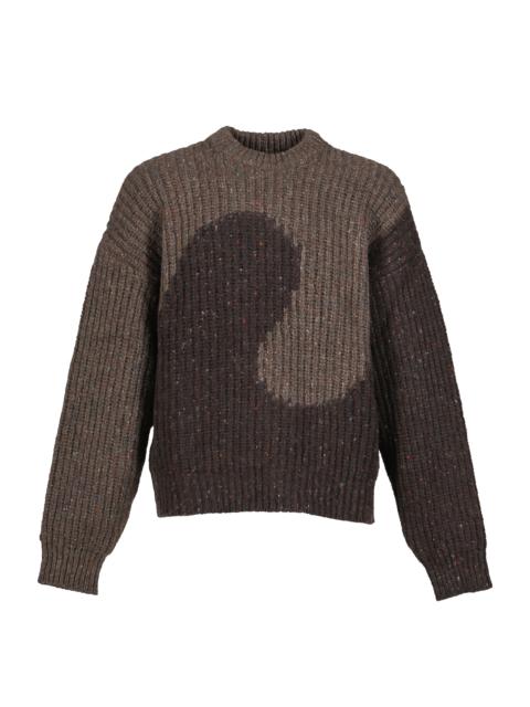 ERL SWIRL WOOL CREWNECK KNIT / BRW