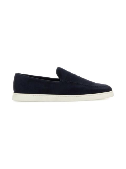 Navy Blue Suede Peebles Loafers