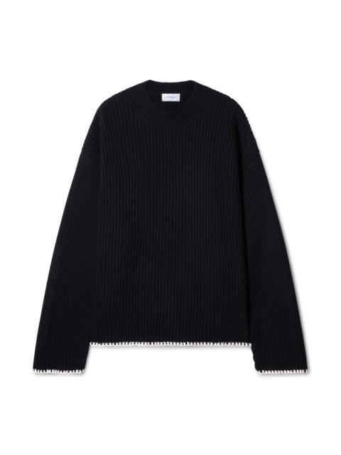Off-White Contrast Trim Knit Turtleneck