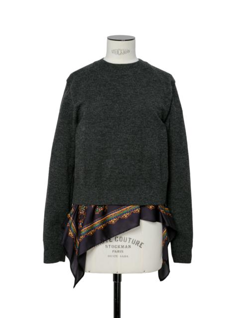 sacai Paisley Print x Wool Knit Pullover