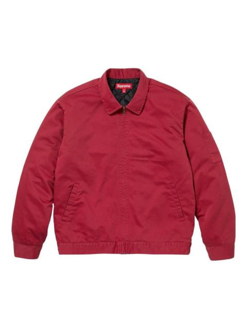 Supreme Supreme Leather Collar Utility Jacket 'Black' SUP Supreme Supreme Leather Collar Utility Jacket 'Black' SUP