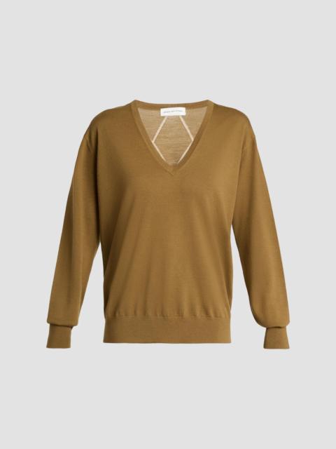 Dries Van Noten Women's Tuomas Bis Diamond-Stitch Merino Wool Sweater - Khaki