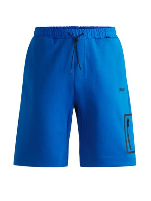 BOSS SHORTS WITH DECORATIVE REFLECTIVE LOGO