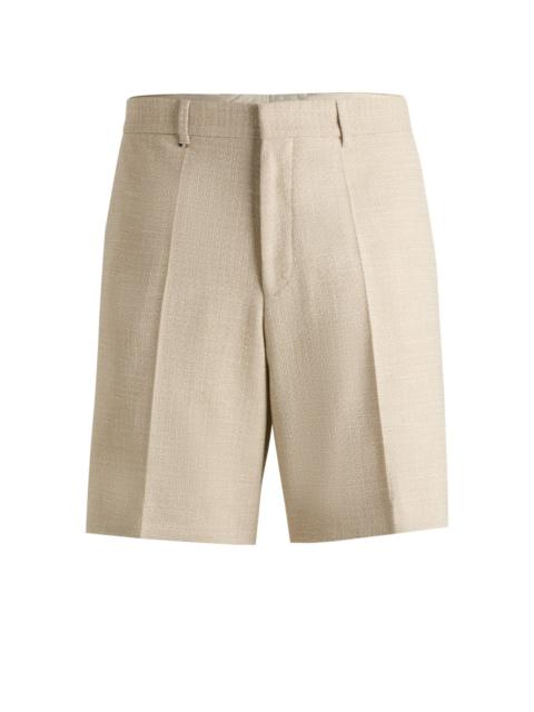 BOSS FORMAL SHORTS IN STRETCH TWEED
