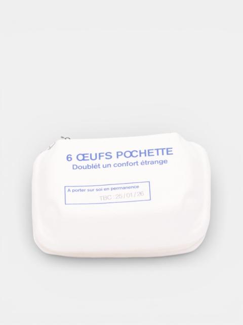 doublet White Trompe L'oeil Egg Bag