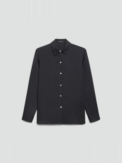 Theory Straight Shirt in Silk Georgette