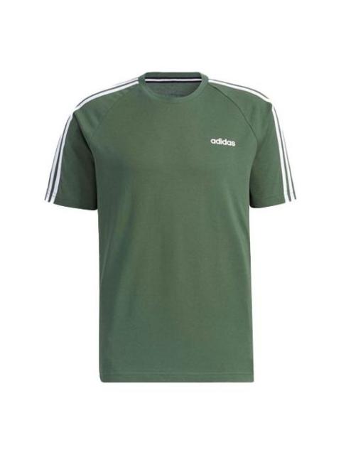 Men's adidas Round Neck Breathable Sports Short Sleeve Green T-Shirt GP4921