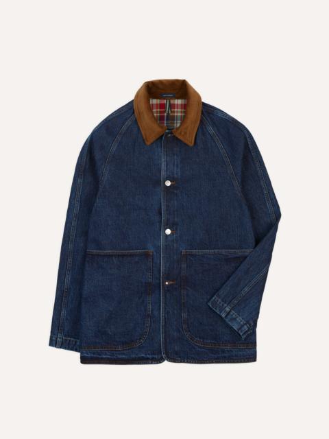 Drake's Stone Wash Denim Field Jacket