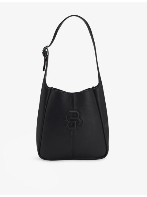 BOSS Brand-Embossed Faux-Leather Shoulder Bag