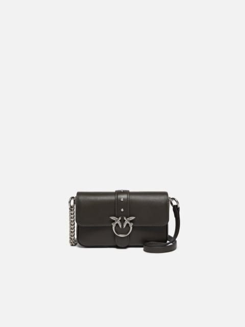 PINKO BABY LOVE BAG ONE SLOUCHY SHOULDER BAG IN LEATHER