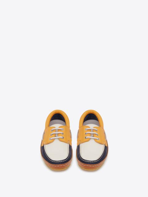 SAINT LAURENT ashe boat shoes in smooth leather