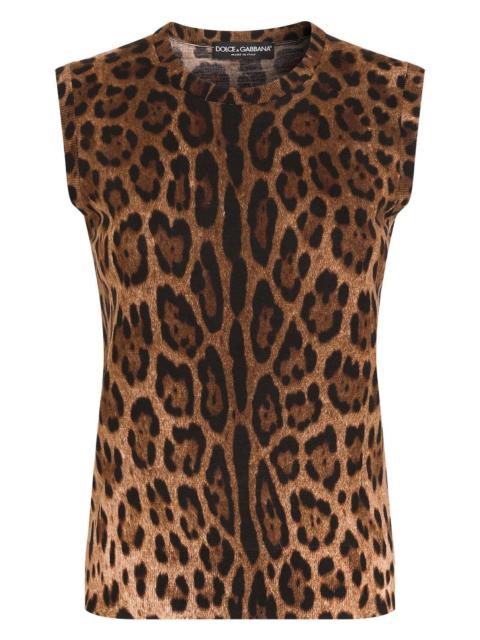 Dolce & Gabbana Knit Tank - Leo Print