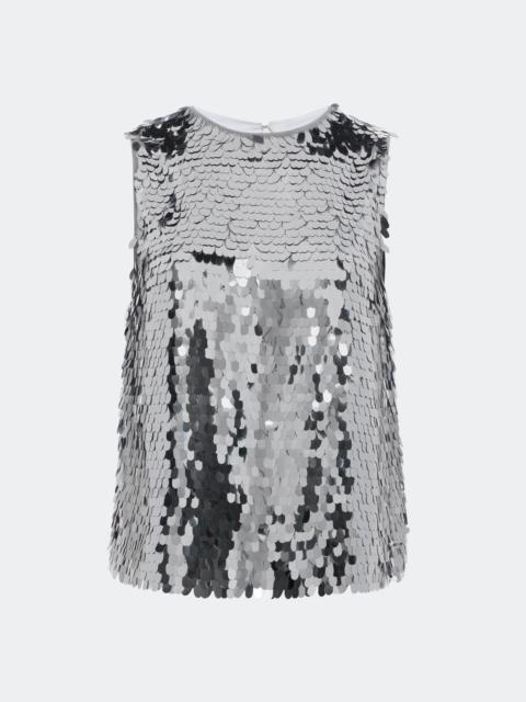 Shirley Sequin Top In Satelitte Silver