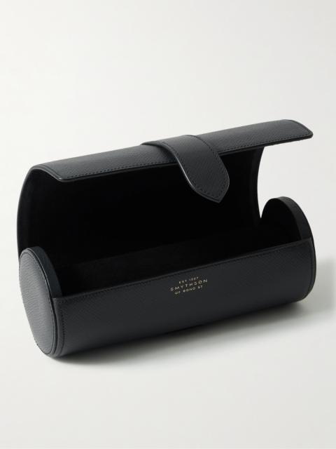Smythson Panama Cross-Grain Leather Watch Roll