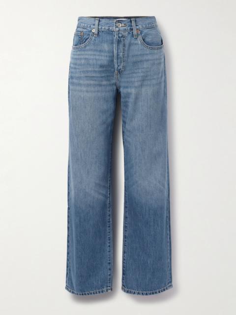 RE/DONE The Thrasher low-rise straight-leg jeans Mid denim
