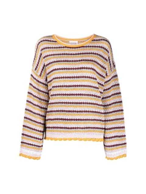 See by Chloé striped knitted jumper