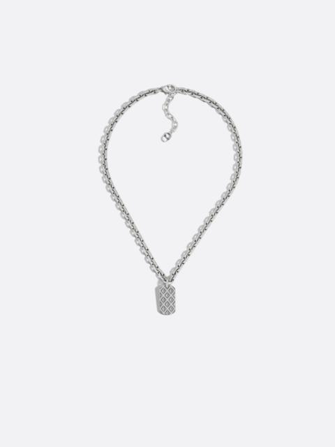 Dior CD Diamond Plate Pendant Necklace