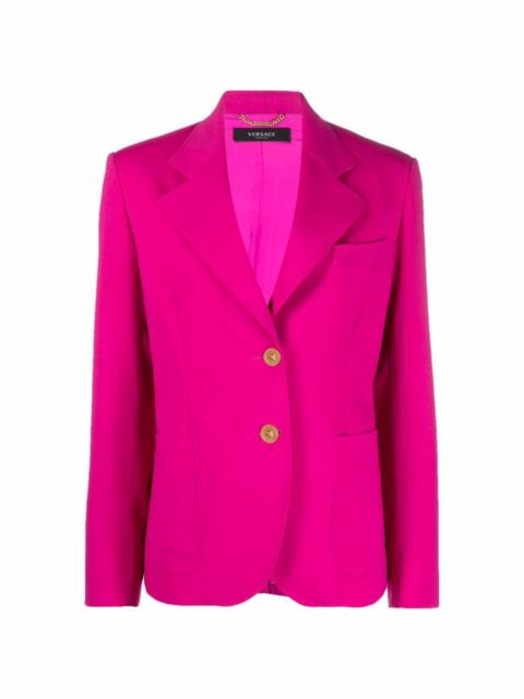 Versace 1010938 1A08193 MONOGRAM-JACQUARD COTTON DENIM Jacket Pink