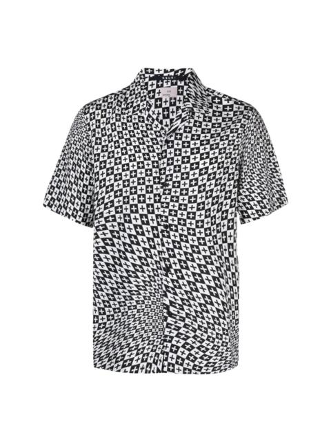 Ksubi two-tone print spread-collar shirt