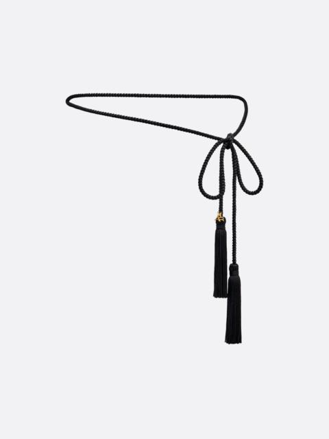 Alessandra Rich TORCHON BELT WITH TASSELS
