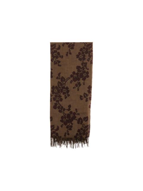 UMA WANG floral-print fringed scarf