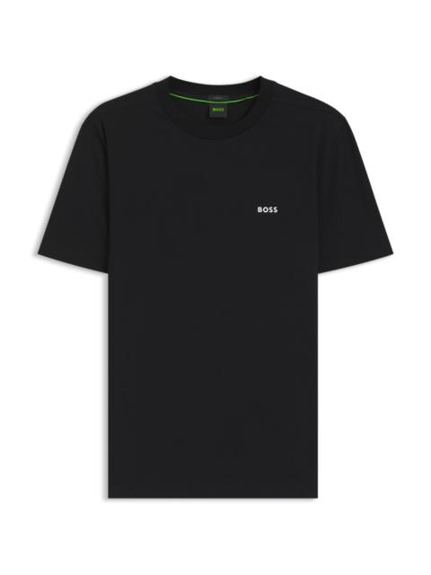BOSS STRETCH-COTTON REGULAR-FIT T-SHIRT WITH CONTRAST LOGO