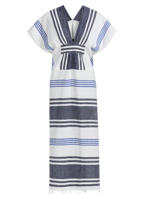 lemlem Women's Gasira Striped Cotton Caftan Cover-Up - Marina Blue
