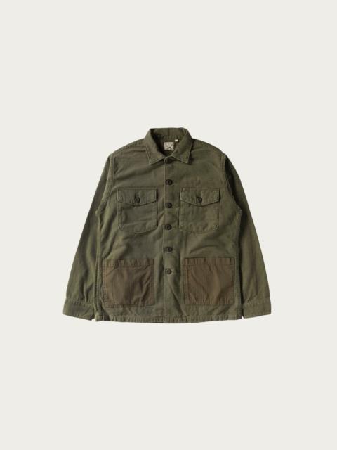 orSlow Vintage Washed 4 Pockets US Army Shirt - Dark Olive Stone