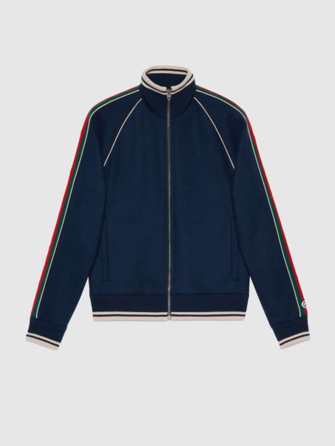 GUCCI Reversible GG wool hooded zip jacket | REVERSIBLE