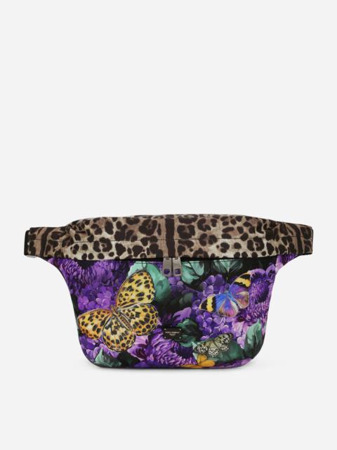 Dolce & Gabbana Butterfly-print nylon belt bag