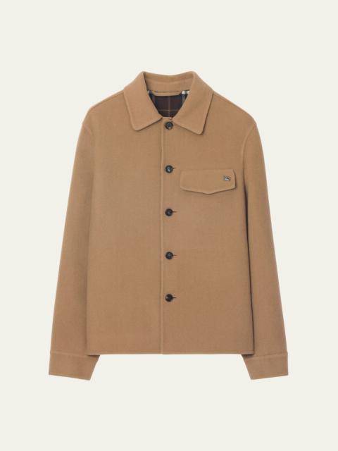 Burberry Men's Wool EKD-Pocket Overshirt