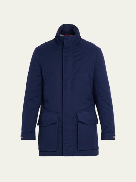 Brunello Cucinelli Men's Water-Resistant Flap-Pocket Field Jacket