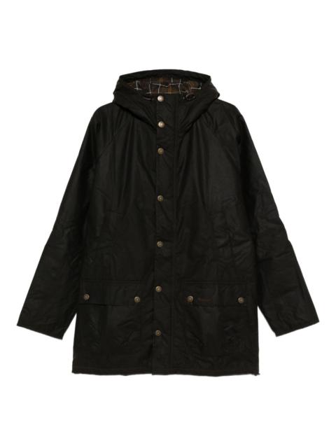 Barbour hooded snap-fit coat