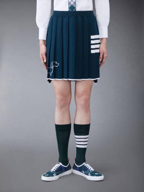 Merino Hector 4-Bar Pleated Mini Skirt