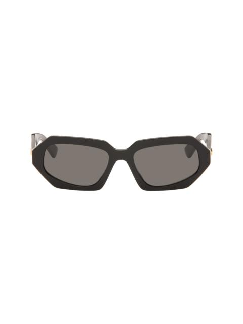Bottega Veneta Black Classic Oval Sunglasses