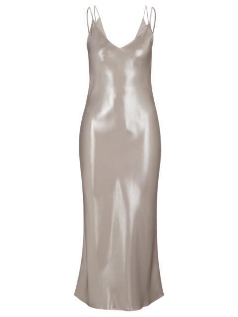 BOSS EVENING DRESS IN LIQUID-SOFT FABRIC WITH LAYERED NECKLINE